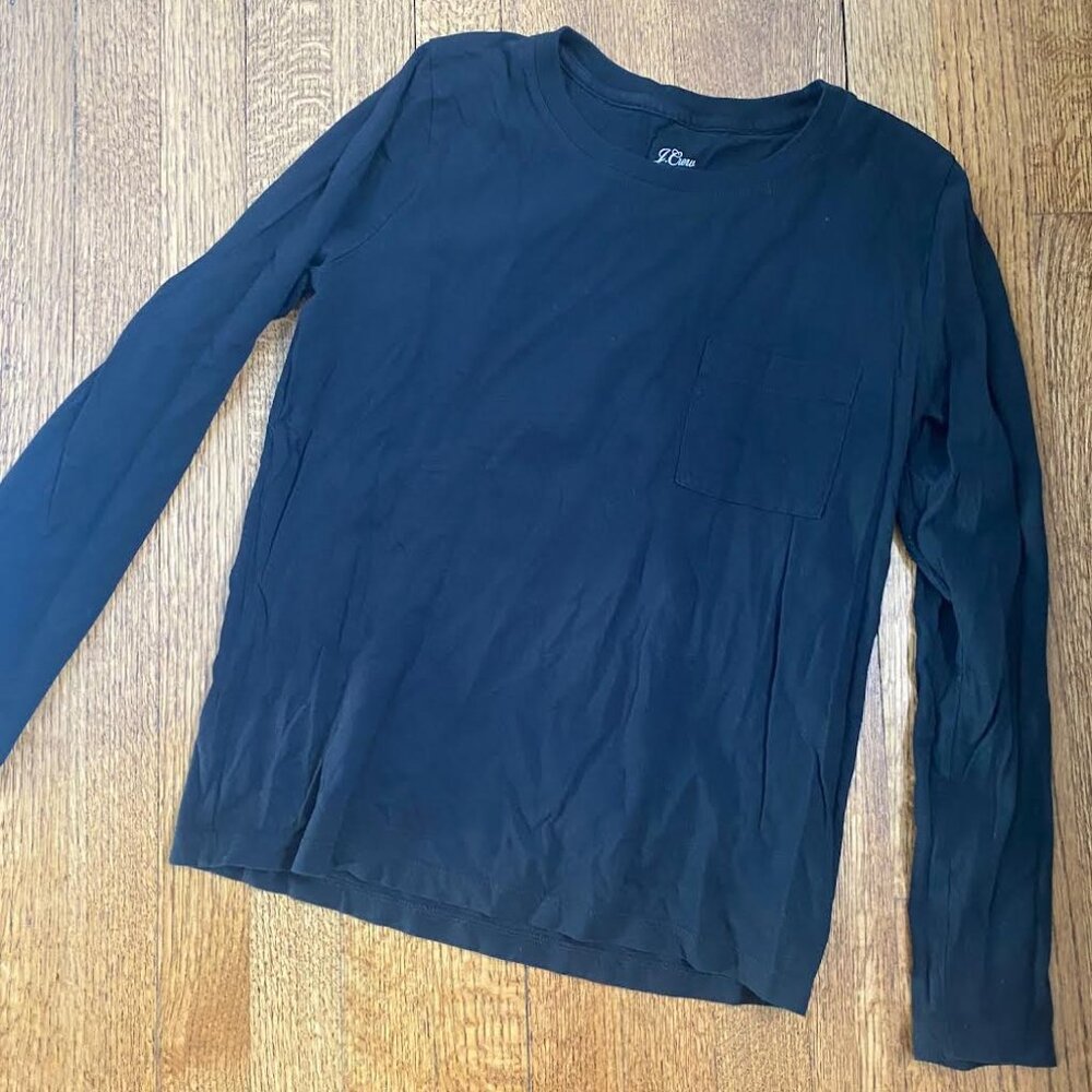 J. Crew long-sleeve black t-shirt, small